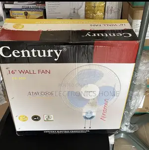 16” Century Wall Fan. Cool Breeze, 100” Copper Coil. 3yrs Warranty