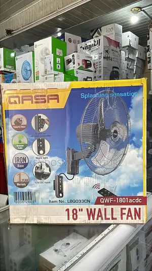 Qasa 18 Inches Wall Fan (Ac/Dc) With Remote Control