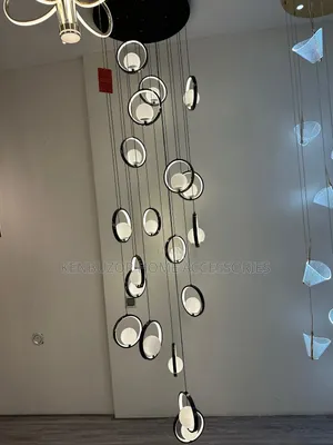 18 Glass 600mm Staircase Chandelier