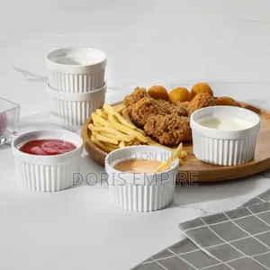 Quality Ceramic White Dessert, Sauce Ramekins Bowls Per Doz