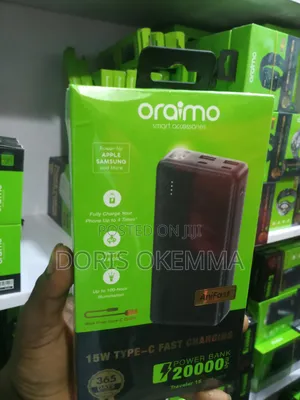 Oraimo Traveler 15 – 20,000mah 15w Fast Charge Power Bank – Brand New