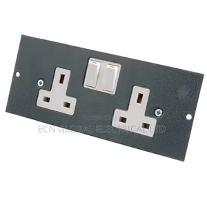 2-Gang Metal Clad Switched Socket–Heavy Duty Double Power Outlet Plate