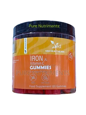 Ved Iron Vitamin C Gummies 120 Gum–Blood Support, Energy Immunity