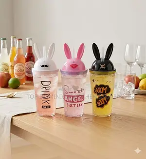 1000ml Bunny Straw Cup