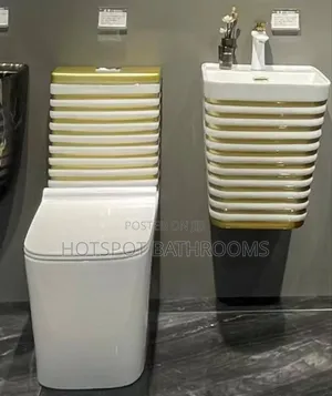 Classic White Gold High Quality Wc Set