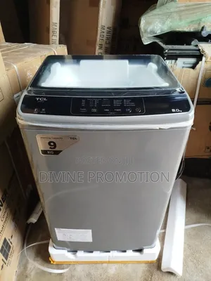 9kg TCL Top Loader Automatic Washing Machine, Silver Color.