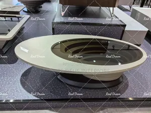 Contemporary 2 in 1 Marble Top Center Table