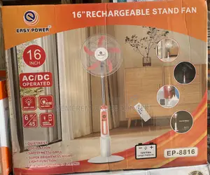 Easy Power 16inches Rechargeable Solar Fan
