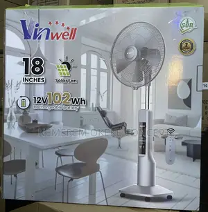 18 Inches Vinwell Rechargeable Solar Fan