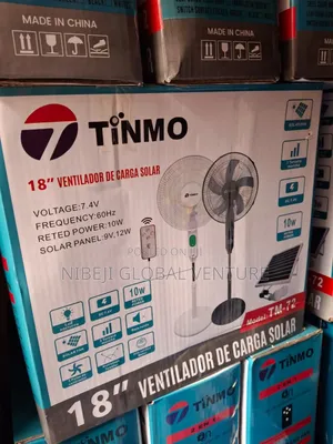 18 Inches Tinmo Rechargeable Solar Panel Fan