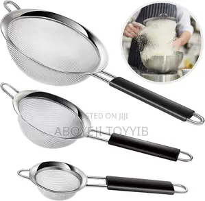 Stainless Steel Strainer/Iron Sieve (3 Pieces)