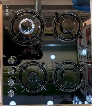 Kabor 4 Burners Thick Tempered Glass Top Cabinet Induction Gas Cooker