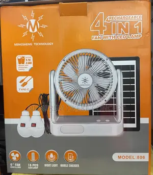 Mingsheng 4 In 1 Mini Solar Table Fan