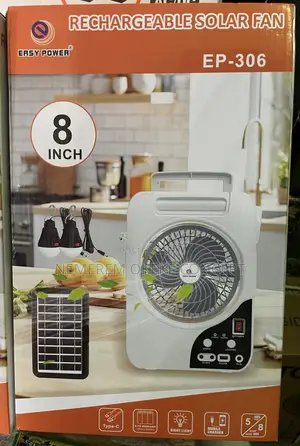 Easy Power 8 Inches Mini Table Solar Fan