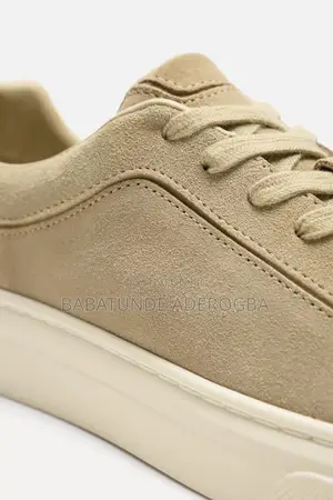 Zara Beige Suede Sneakers