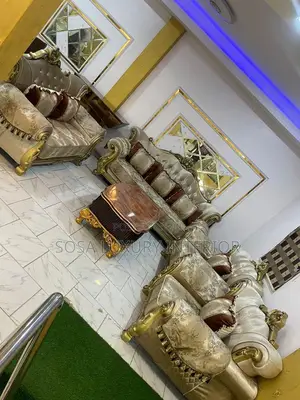 Luxury Royal Chair Set With Center Table