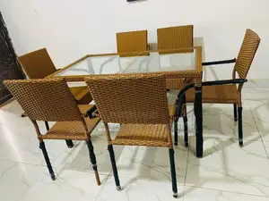 Top Notch Rattan Dining Table Set for 6
