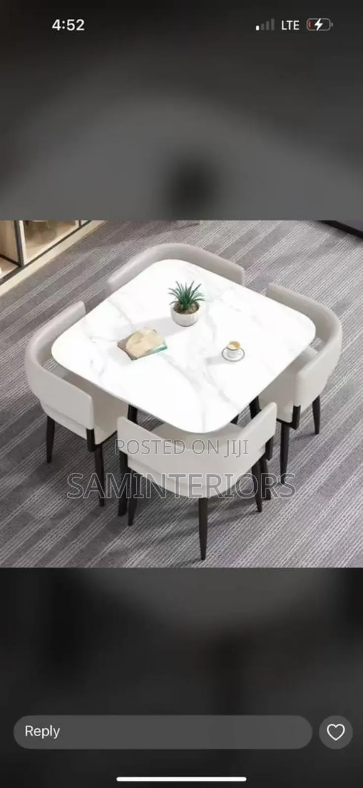 Modern Dining With 4 Seaters