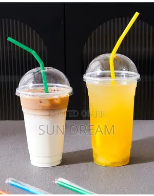 50pcs Smoothie Cup Transparent Plastic Juice Cups Milk Tea Cup 16oz