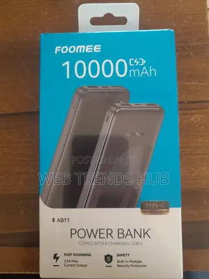 Foomee 10,000mah Slim Power Bank (Ab11) - Type-C Two-Way Fast Charging