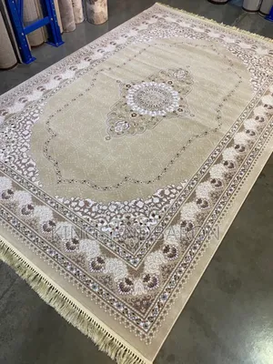 5x7fts Brown and Cream Arabian Center Rug