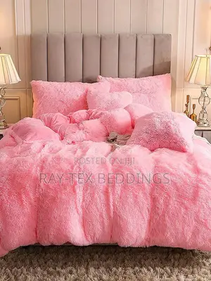 Baby Pink Fur Duvet Set