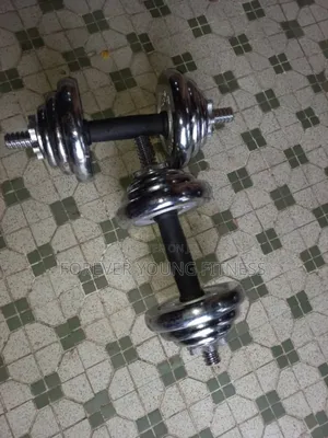 Pair of 10kg Chrome Dumbbell RWP
