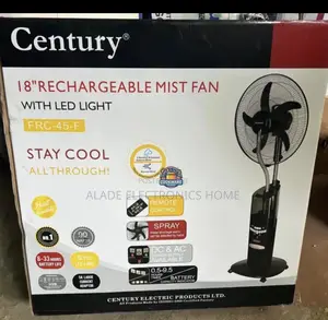 18” Century Rechargeable Mist Fan 3yrs Company Waranty