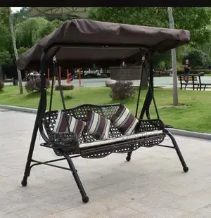 Outdoor Rattan Swing Chair With Canopyw