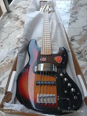 Professional Fender Jazz Bass Guitar Five String Active Red Colour