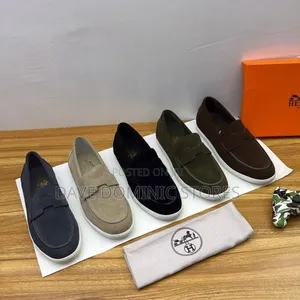 2026 Hermes Izmir Suede Loafers