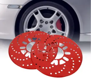 Sport Brake Disc Cover – Stylish Car Wheel Upgrade 2pcs Set Red