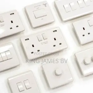 Small Button White Switches and Socket