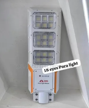 SMS Pura Solar Street Light 1500w 18eyes With Wall Hanging Pole.