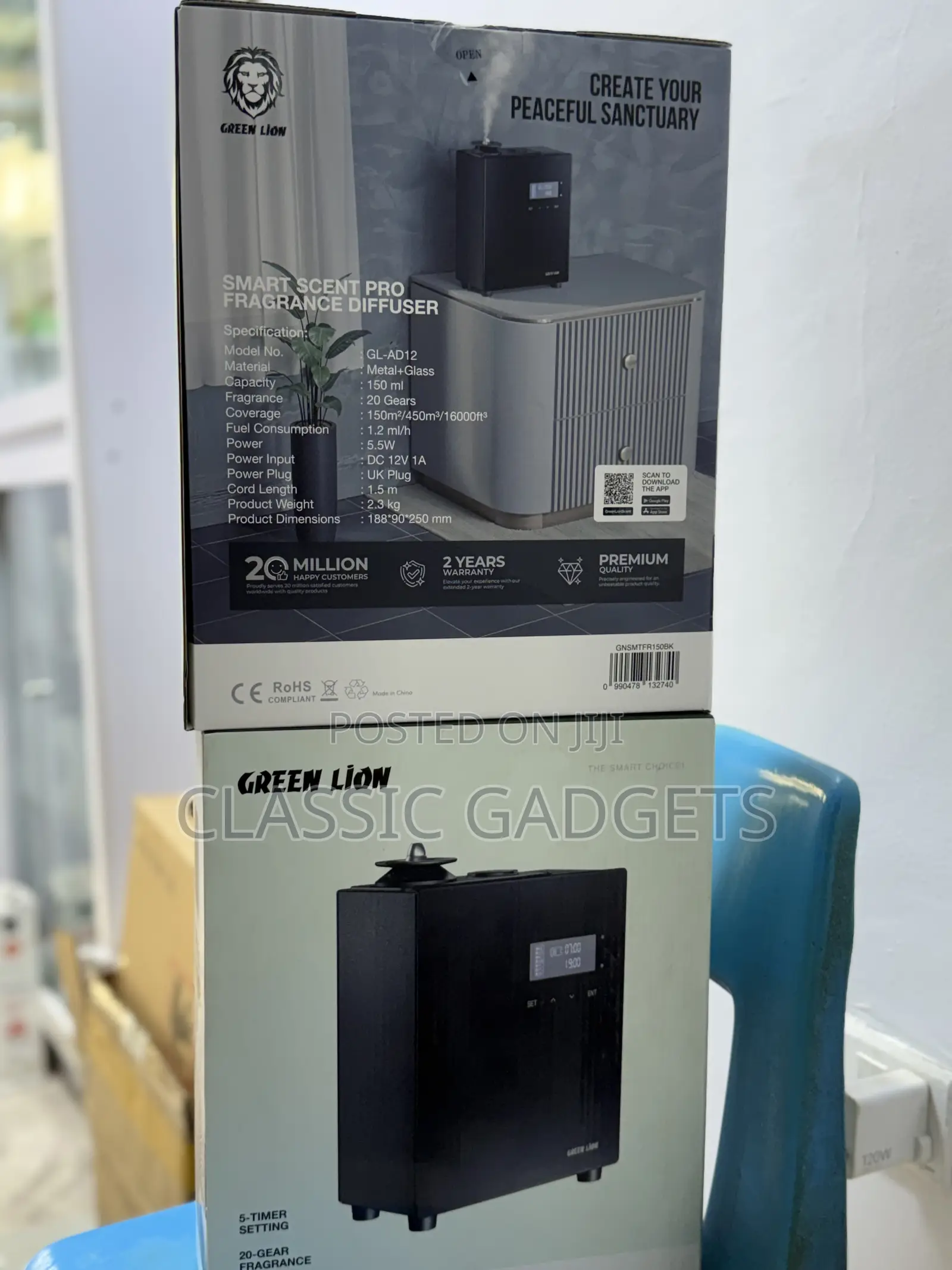 Green Lion Smart Scent Pro Aroma Diffuser - Black
