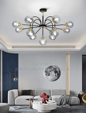 Nordic Glass Ball Lamp Modern Led Chandelier Living Room Bedroom