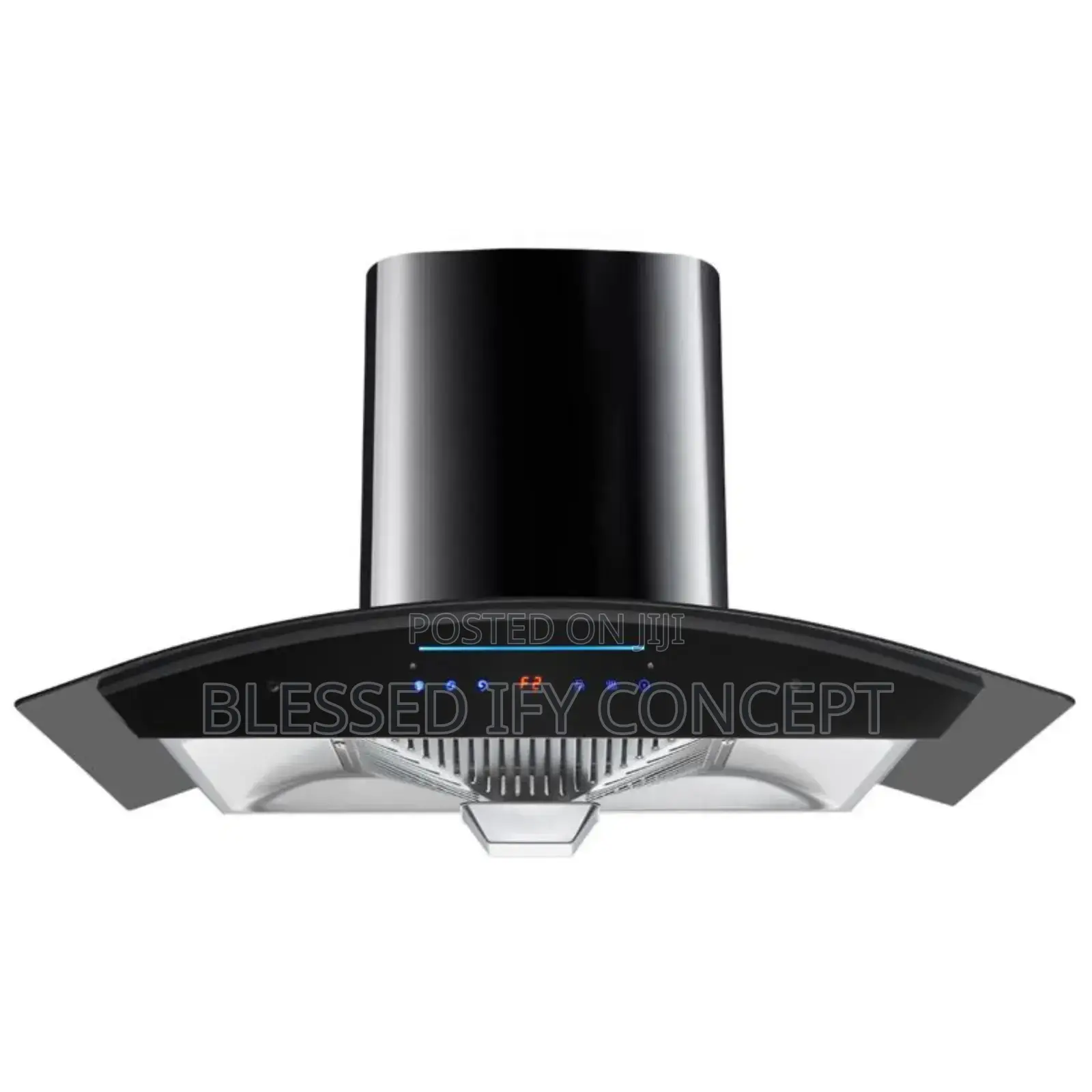 90cm Automatic Kitchen Extractor Black