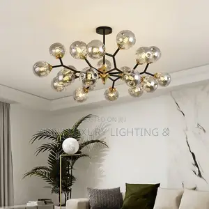 Nordic Chandeliers Vintage Luxury Glass Bubble Lamp for Dining Room