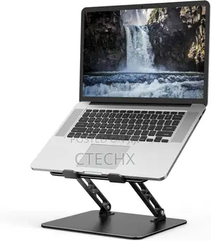 Nayka Adjustable Laptop Stand for Desk, Metal Foldable Laptop Riser