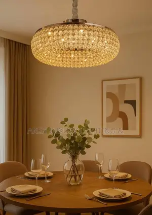 Luxury Crystal Pendant Light Atmospheric Living Room Light