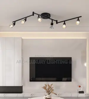 T Modern Gold/Chrome/Black Ceiling Light Living Room Bedroom