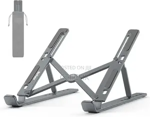 Foldable Laptop/Phone Stand, 3-in-1 Adjustable R for 10-17 Inch, Black