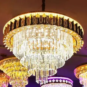 Modern Crystal Chandelier Simple Lustre Ceiling Lamp Living Room