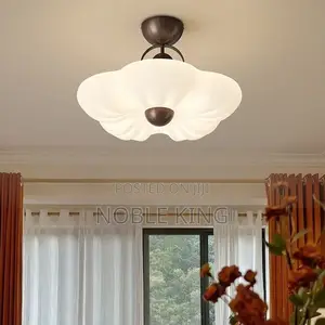 Cloud Bubble Lamp Vintage Cream Style Crown Ceiling Light Bedroom
