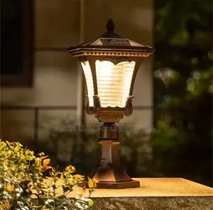 Solar Wall Lamp Outdoor Led Modern Post Light Pillar Waterproof
