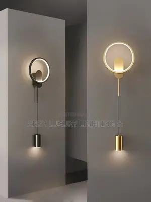 Modern Black Gold Led Wall Lamp Hallway Aisle Bedroom Bedside