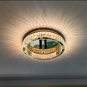 Creative Crystal Circle Ceiling Lamp Led Chandelier