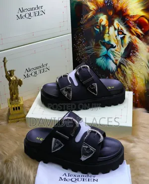 Quality Original Alexander McQueen Unisex Slide Black