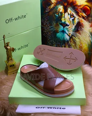 Quality Original Off-White Slide Brown