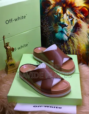 Quality Original Off-White Slide Brown